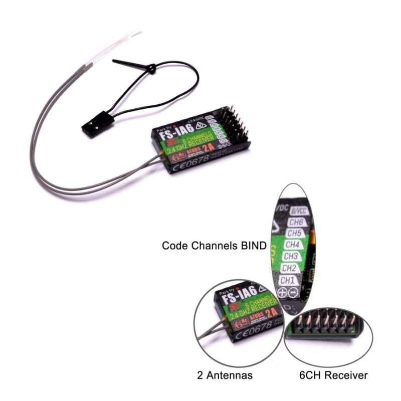 Drone Rc Racing - Ricevitore Flysky FS-IA6 6CH doppia antenna