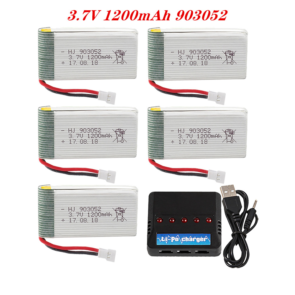 Lipo Battery Charger - 3.7V 1200mah 903052 Set caricabatteria Lipo