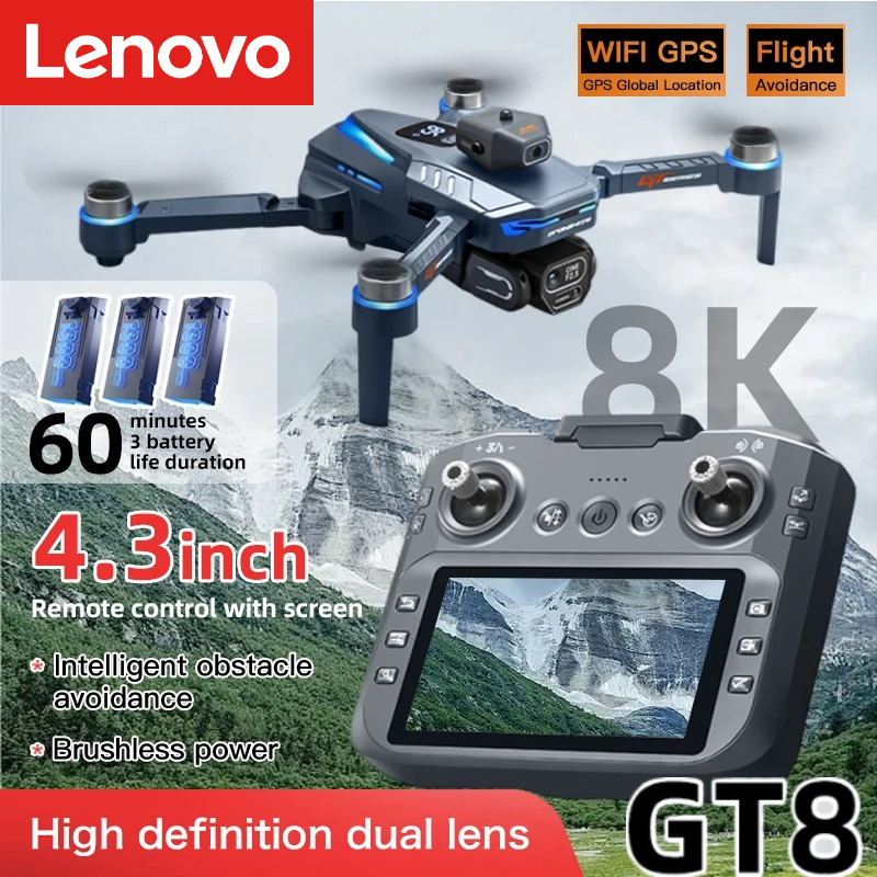 Rc Drone E88 - Drone Lenovo GT8 8K Professionale con