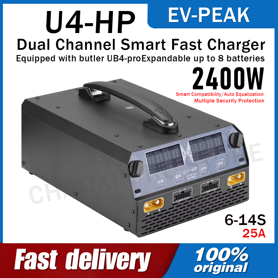 Lipo Battery Charger - Caricabatterie EV-PEAK U4-HP a Doppio Canale