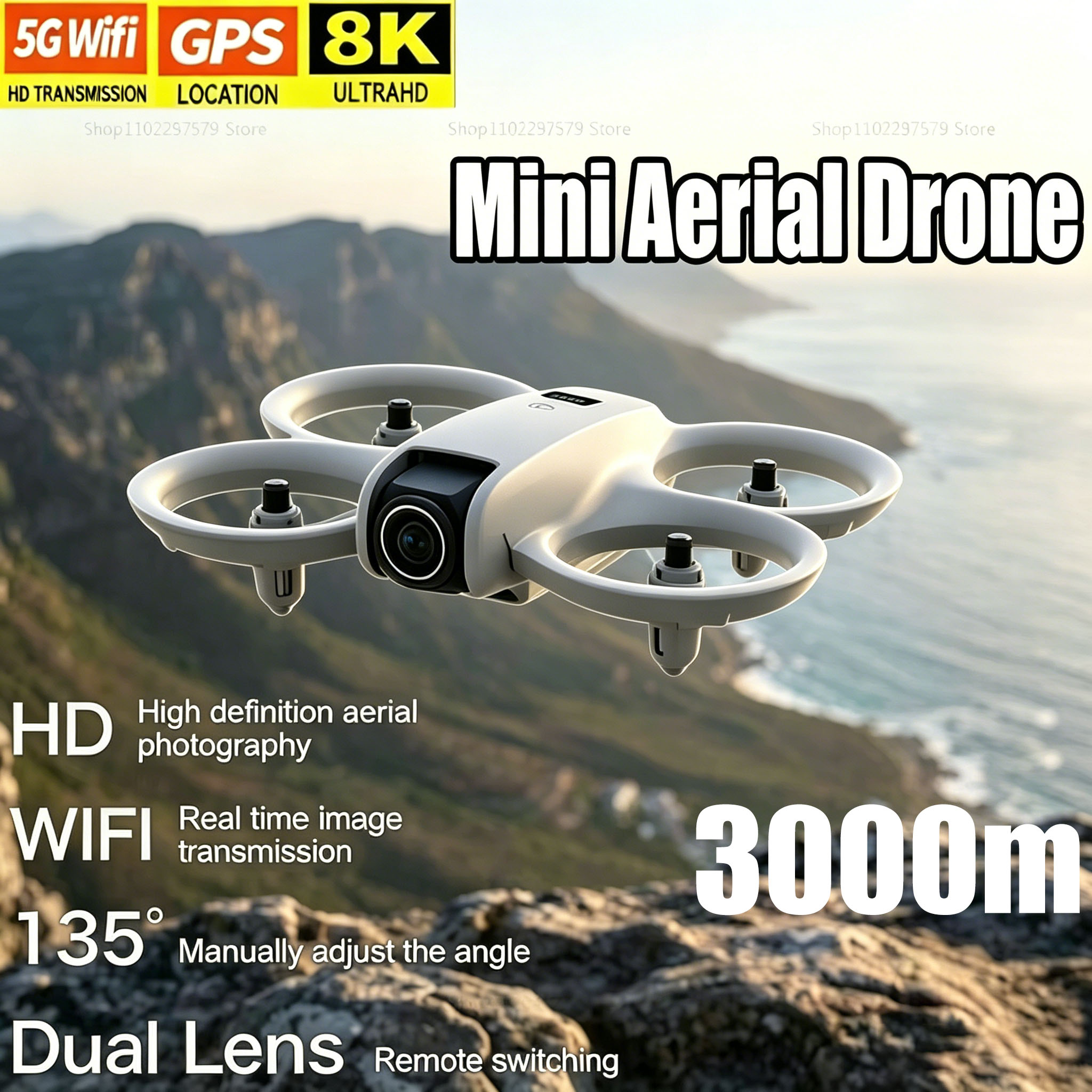 Drone Rc Foldable - Mini Drone con Telecamera HD 8K