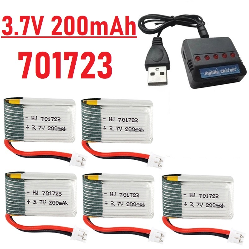 Lipo Battery Charger - Batteria Lipo 3.7V 200mAh con Caricabatterie