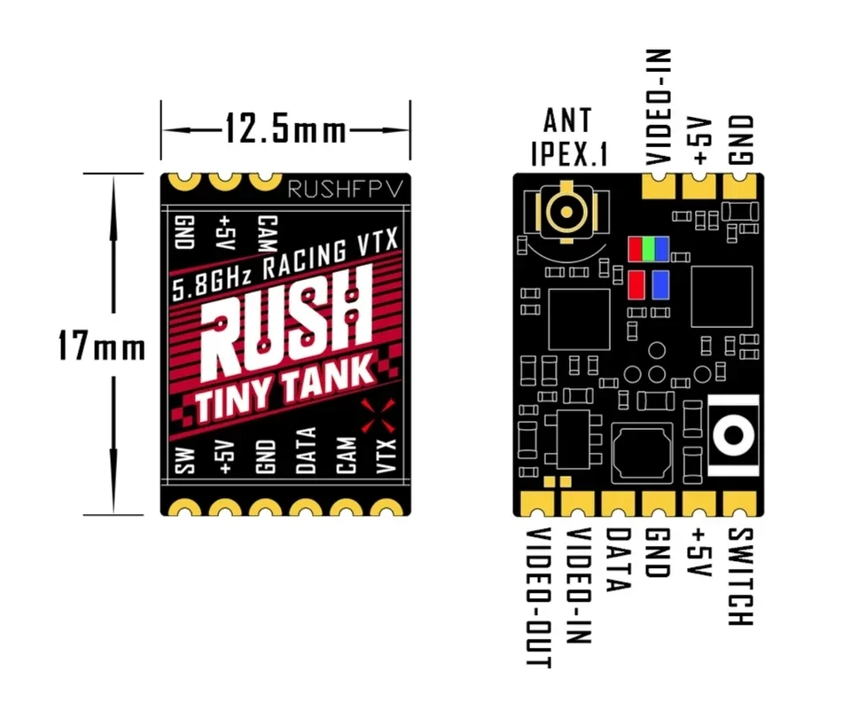 RUSHFPV Tiny Tank VTX 5.8GHz 3 - Analog Fpv Transmitter recensione e prezzo